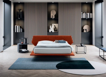 Doppelbett Betten Design Polster Schlafzimmer 200x200cm Modern Holz Bett Italien