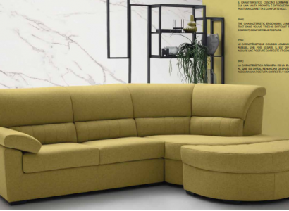 Italien Möbel Textil Gelb Moderne Luxus Ecke Couch L-Form Edel Modern alfitalia