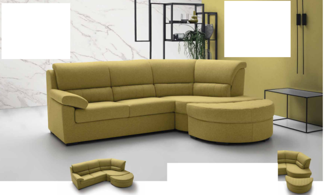 Italien Möbel Textil Gelb Moderne Luxus Ecke Couch L-Form Edel Modern alfitalia