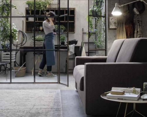 Sofa Zweisitzer Stoff Couch Polster 2 Sitzer Wohnzimmer Textilsofa Design Sofa