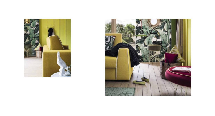 Design Wohnzimmer Gelb Sofa 3 Sitzer Alfitalia Stoff Couch Sofa Polster Sofas