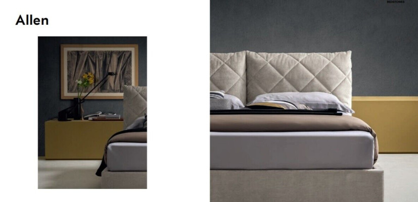 Designer Bett Stoff Hotel Holz Betten Doppel Schlaf Zimmer Luxus Modern Italien