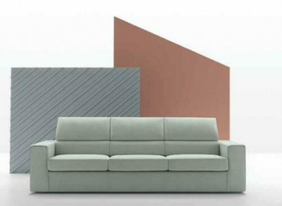 Modern Luxus Design Sofa 3 Sitzer Möbel Polster Hellgrün Textil Holz alfitalia