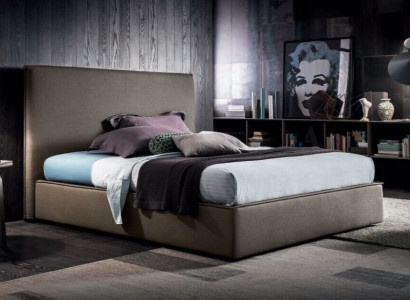 Luxus Doppel Betten Braun 200x200 Schlaf Zimmer Leder Hotel Bett Polster Design