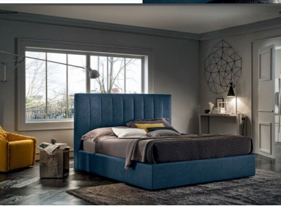 Designer Bett Schlafzimmer Betten Textil Luxus Hotel Stoff Polster Sitz Italien