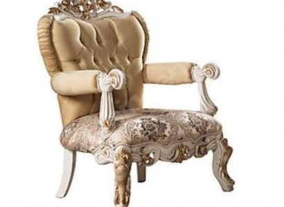 Klassischer Sessel Einsitzer Thron Barock Rokoko Wohnzimmer Lehnstuhl