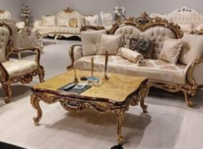 Klassische Wohnzimmer Sofa Polster Couch 3tlg. 3+1 + Couchtisch für Ihr Zuhause