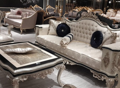 Luxus Wohnzimmer Couch Set 3+1 mit Couchtisch Sofagarnitur Sofa Couchen