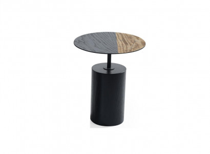 Beistell Rund Tisch Couchtisch Design Holz Schwarz Wohnzimmer Tisch 