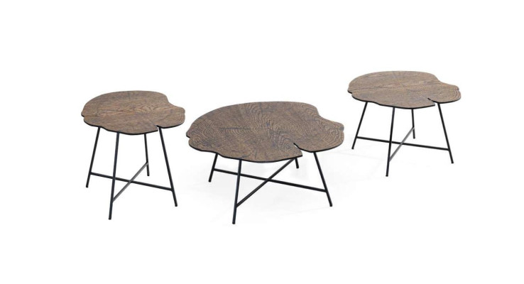 Set aus zwei luxuriösen Couchtischen für das Wohnzimmer im modernen Stil