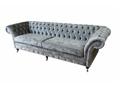 Viersitzer Sofa Sofas 4 Sitzer Chesterfield Wohnzimmer Stoff Design Sitz