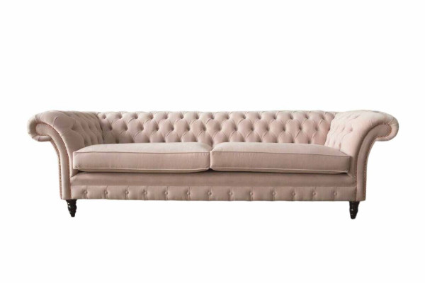 Rosa Viersitzer Polster Sofa 4er Sitz Möbel Big Sofas Couch 245cm Neu