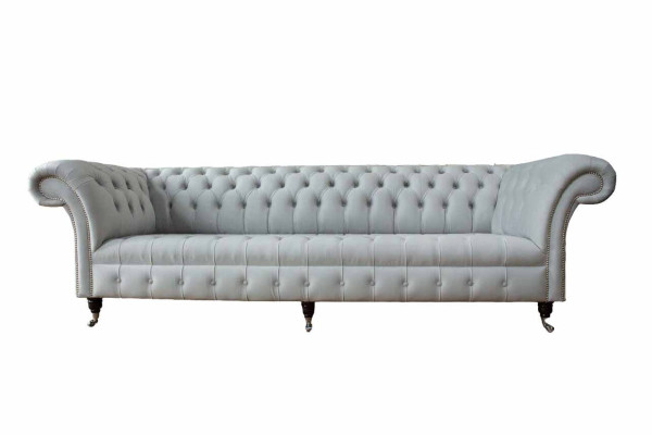 Chesterfield Sofa 4 Sitzer Designer Couchen Couch Stoff Polster Textil