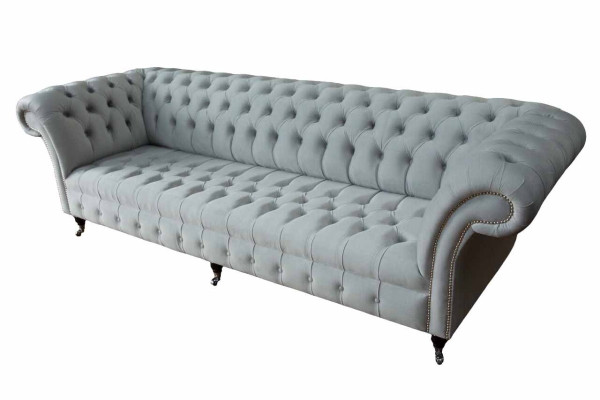 Chesterfield Sofa 4 Sitzer Designer Couchen Couch Stoff Polster Textil