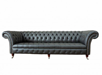 Luxus Viersitzer Sofa 4 Sitzer Wohnzimmer Chesterfield Englische Stoff Design
