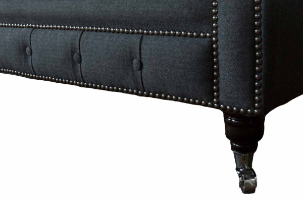 Design Sofa 4 Sitzer Couch Textil Polster Klassische Sofas Chesterfield