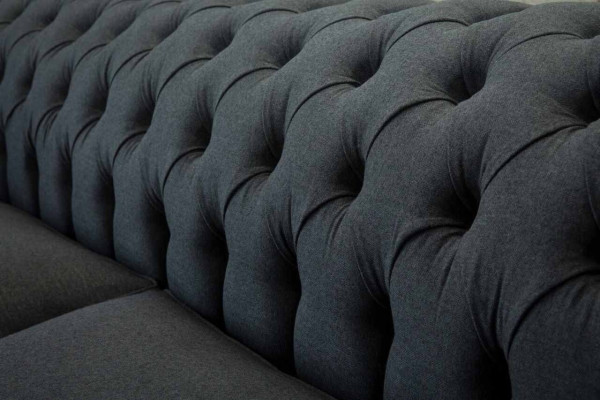 Design Sofa 4 Sitzer Couch Textil Polster Klassische Sofas Chesterfield