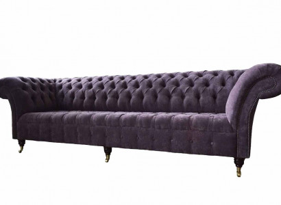 Sofa 4 Sitzer Couch Polster Design Textil Wohnzimmer Design Möbel Neu