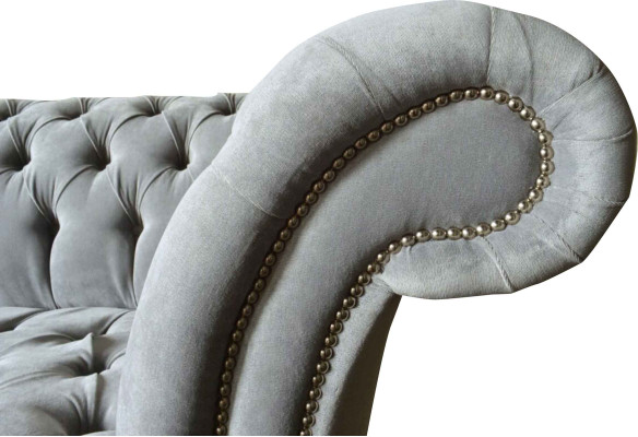 Chesterfield Design Sofa 4 Sitzer Couch Polster Luxus Textil Couchen