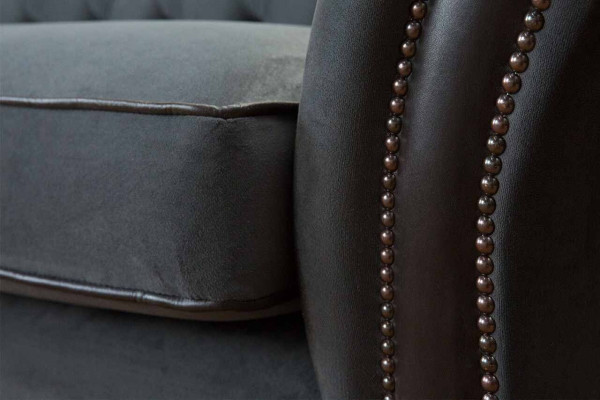 Design Couch Luxus Polstersofas Sofa 4 Sitzer Chesterfield Luxus Grau