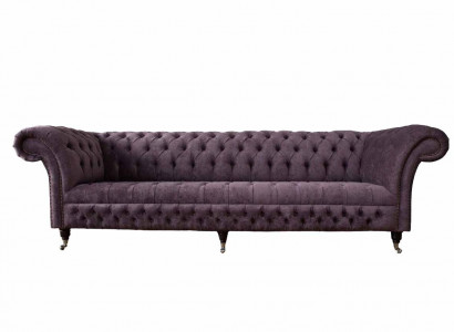 Design Sofa 4 Sitzer Couch Polster Luxus Textil Sofas Chesterfield 