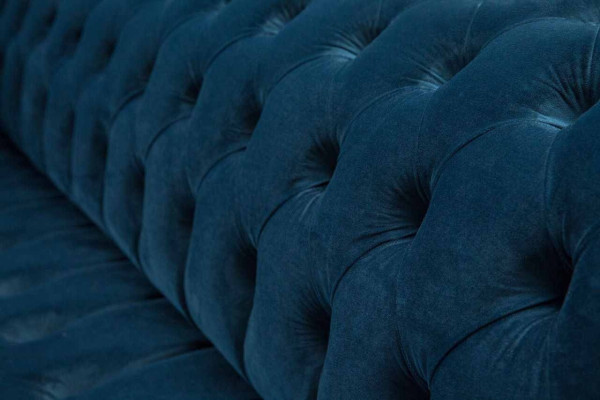 Design Sofa Chesterfield Polster Modern Textil Stoff 4 Sitzer Schlaf 