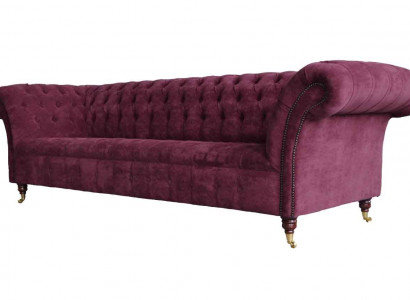 Chesterfield Design Couch Polster Textil Sofa Couchen 3er Sitzer Neu