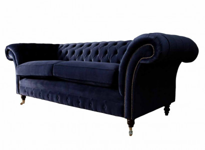 Chesterfield Dreisitzer Couch Polster Design Sofa 3er Sitz Sofas Möbel