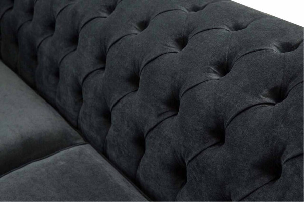 Chesterfield Rosa Neu Dreisitzer Stoff Design Couchen Polster Sofa Neu