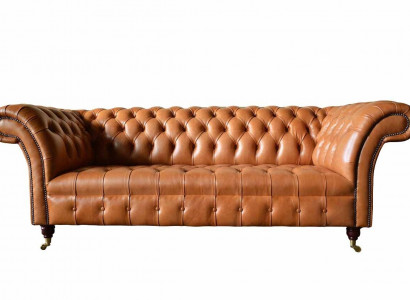 Sofa 3 Sitzer Sitz Modern Chesterfield Sofas Couchen Polster Braun Neu