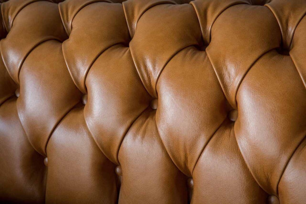 Chesterfield Zweisitzer Sofa 2 Sitz Sofas Polster Sitz Leder Couch Braun