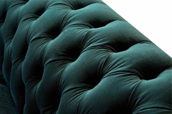 Chesterfield Polster 3 Sitzer Textil Couchen Sofa Dreisitzer Couch Samt