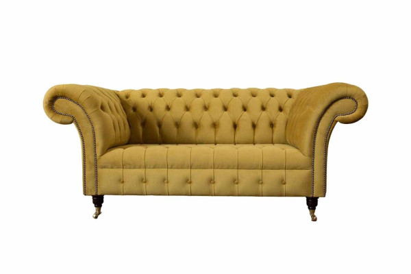 Zweisitzer Sofa 2 Sitzer Design Sofas Polster Chesterfield Sitz Stoff Textil