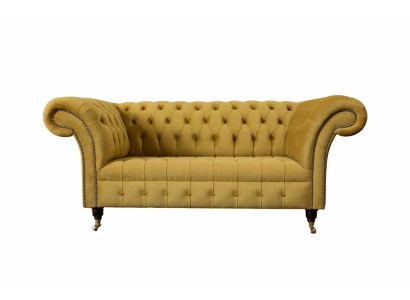 Zweisitzer Sofa 2 Sitzer Design Sofas Polster Chesterfield Sitz Stoff Textil