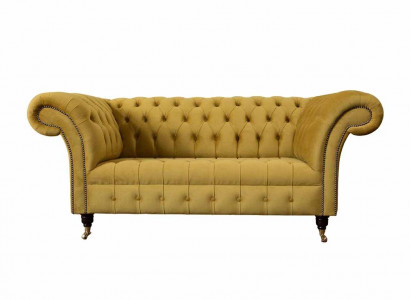Zweisitzer Sofa 2 Sitzer Design Sofas Polster Chesterfield Sitz Stoff Textil