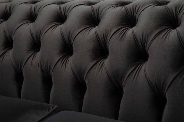 Chesterfield Textil Sofa 2 Sitzer Polster Design Luxus Couch Stoffsofas