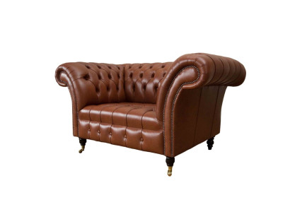 Chesterfield Design Stoff Couch Sessel 1.5 Sitzer Polster Sofas Lounge