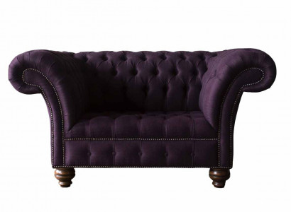 Design Chesterfield Stoff Couch Sessel 1.5 Sitzer Polster Sofas Lounge