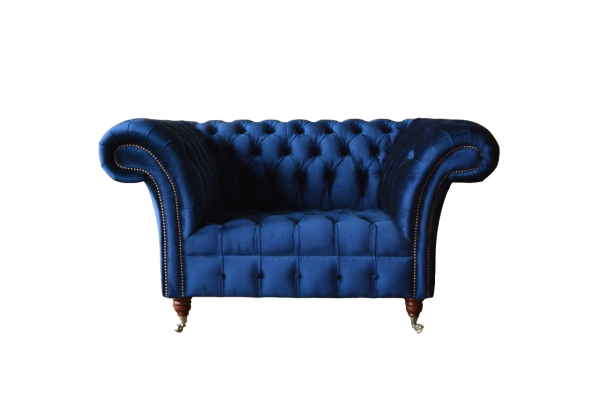 Design Sessel Textil Luxus Couch 1,5 Sitzer Sofa Relax Lounge Club Neu