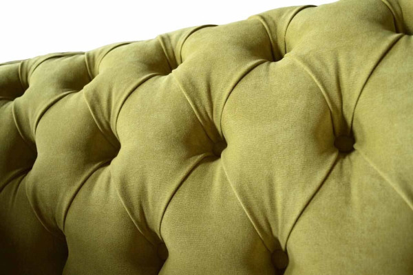 Chesterfield Sessel Textil Design Sofa Stoff Couch Sofas Polster Grau Neu