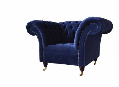 Chesterfield Textil Sessel 1 Sitzer Sofa Polster Design Luxus Modern