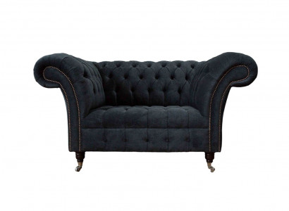 Chesterfield Design Sofa Sessel Polster Luxus Textil Couchen 1 Sitzer