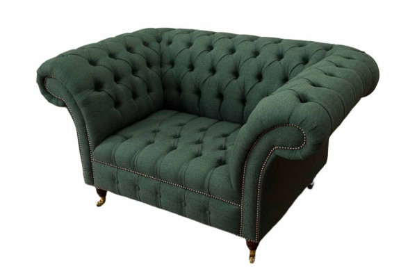 Grüner Sessel Sofa Couch Polster Luxus Klassische Textil Couchen Neu