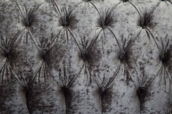 Chesterfield Sessel Design Polster Sofa Couch Chesterfield Textil Silber