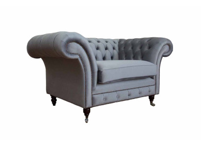 Design Chesterfield Stoff Couch Sessel 1 Sitzer Polster Sofas Lounge Neu