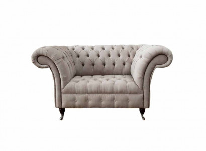Chesterfield Textil Polster Sessel 1 Sitzer Sofas Design Luxus Stoffsofas