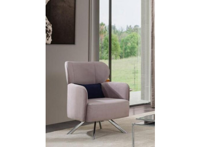 Sessel Ohrensessel Cocktailsessel Sitzer Modern Design Grau Stoff Sitz