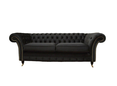 Chesterfield Sofa 3 Sitzer Couch Polster Luxus Textil Couchen Sofas
