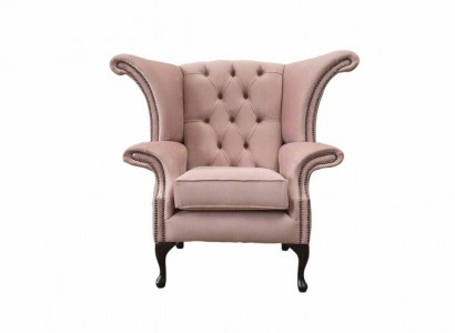 Ohrensessel Sessel Samt Design Polster Sofa Chesterfield Textil Möbel