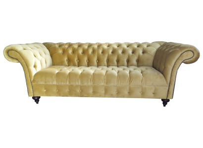 Luxus Sofa Dreisitzer Design Chesterfield Textil Couchen Modern